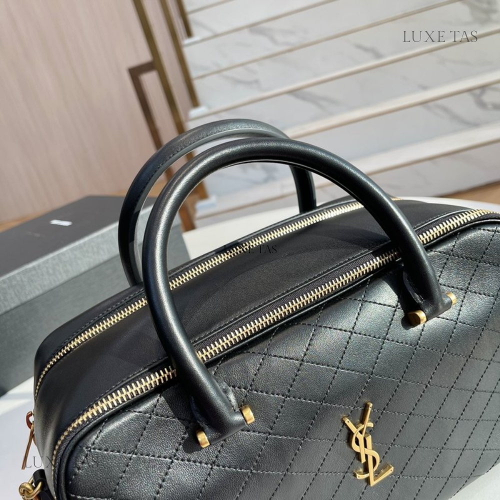 Lyia Duffle In Quilted Lambskin - Leather Duffel Bag for Women