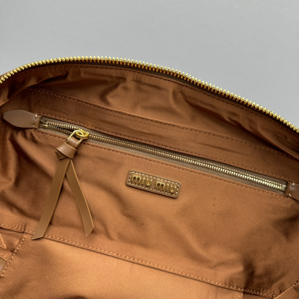 MM Arcadie Leather Bag Cognac Leather Handbag for Women