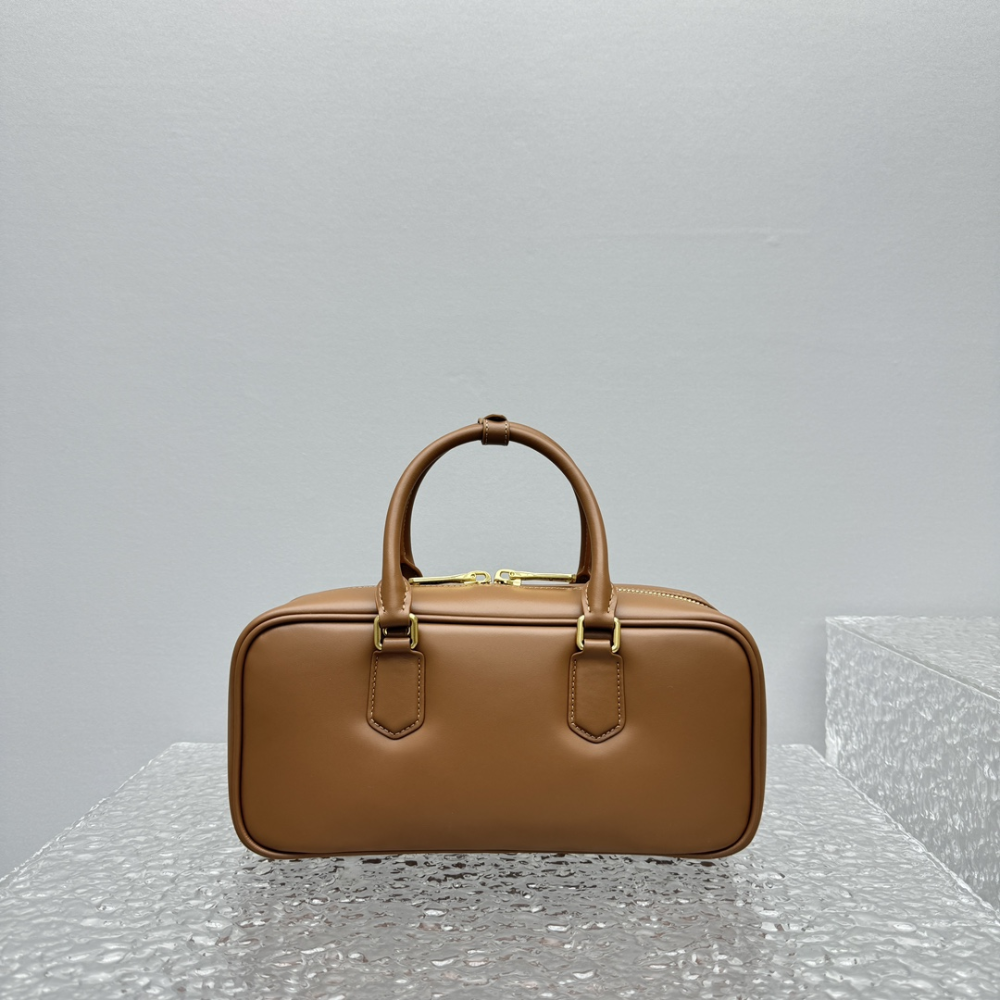 MM Arcadie Leather Bag Cognac Leather Handbag for Women