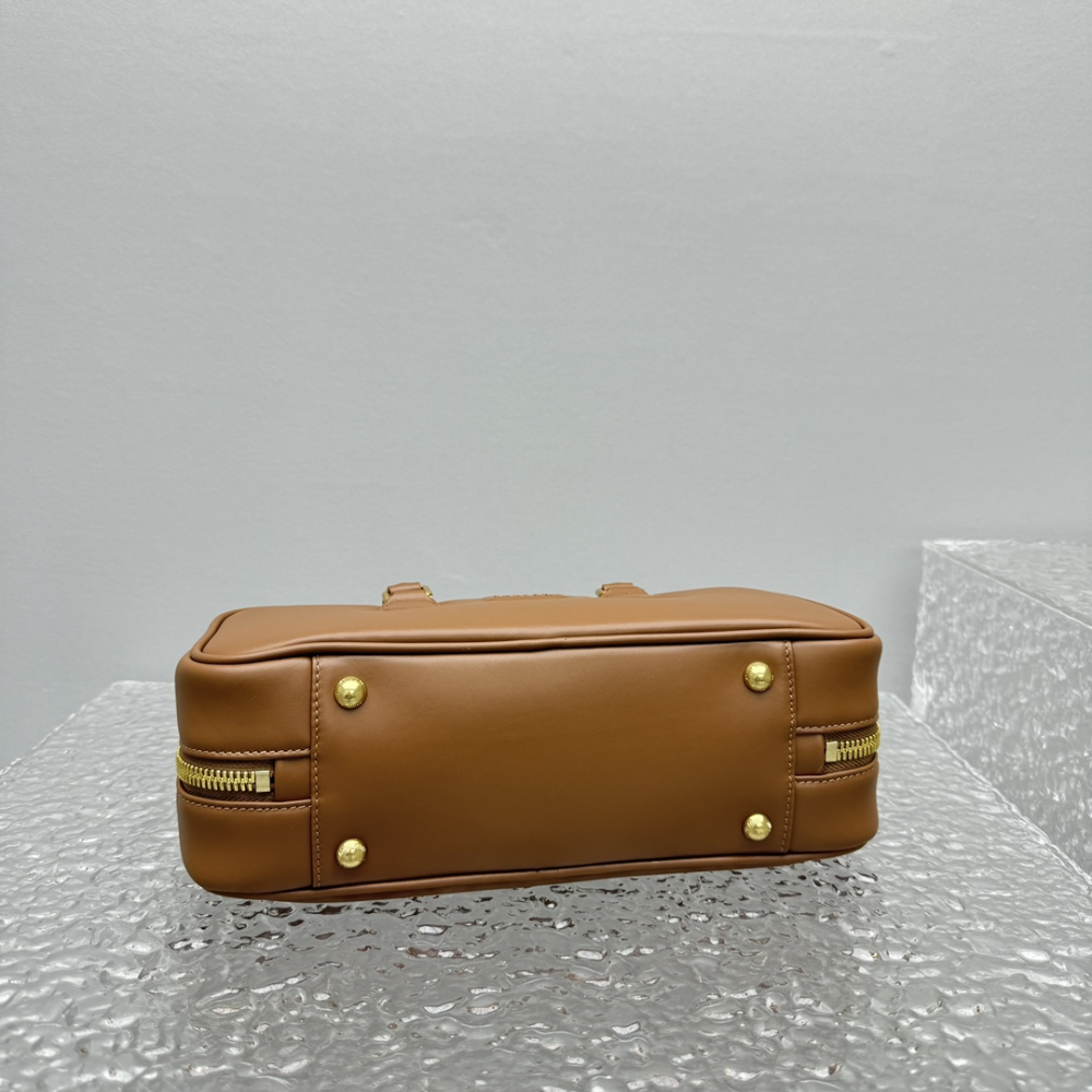 MM Arcadie Leather Bag Cognac Leather Handbag for Women