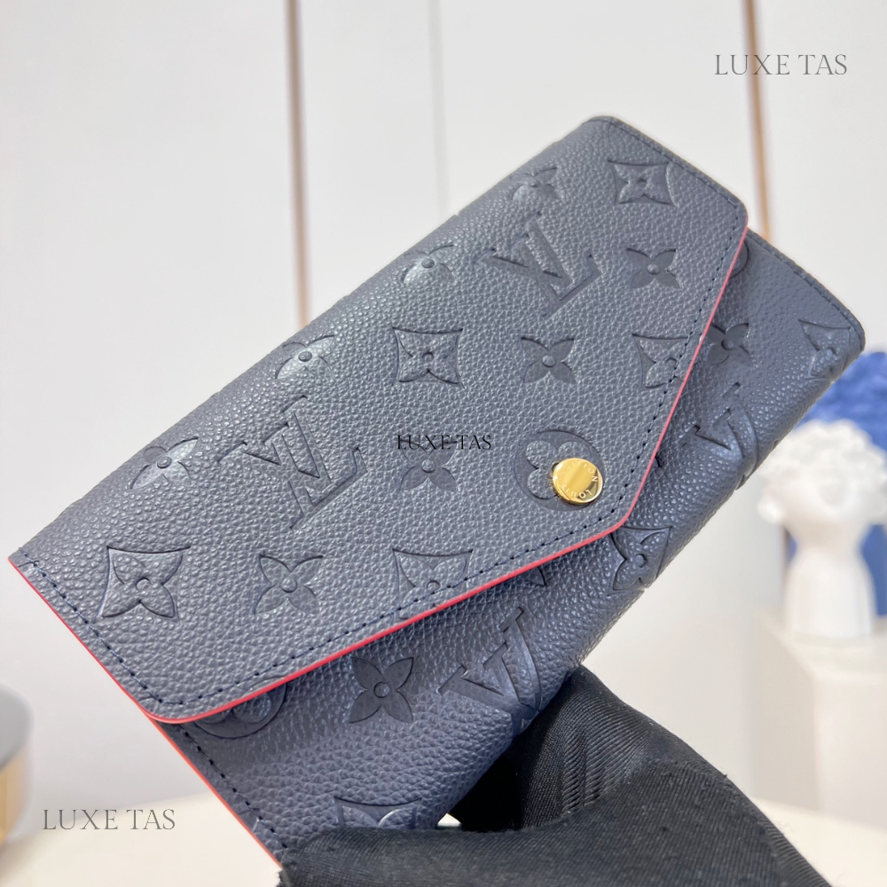 Marine Rouge Monogram Empreinte Leather Sarah Wallet