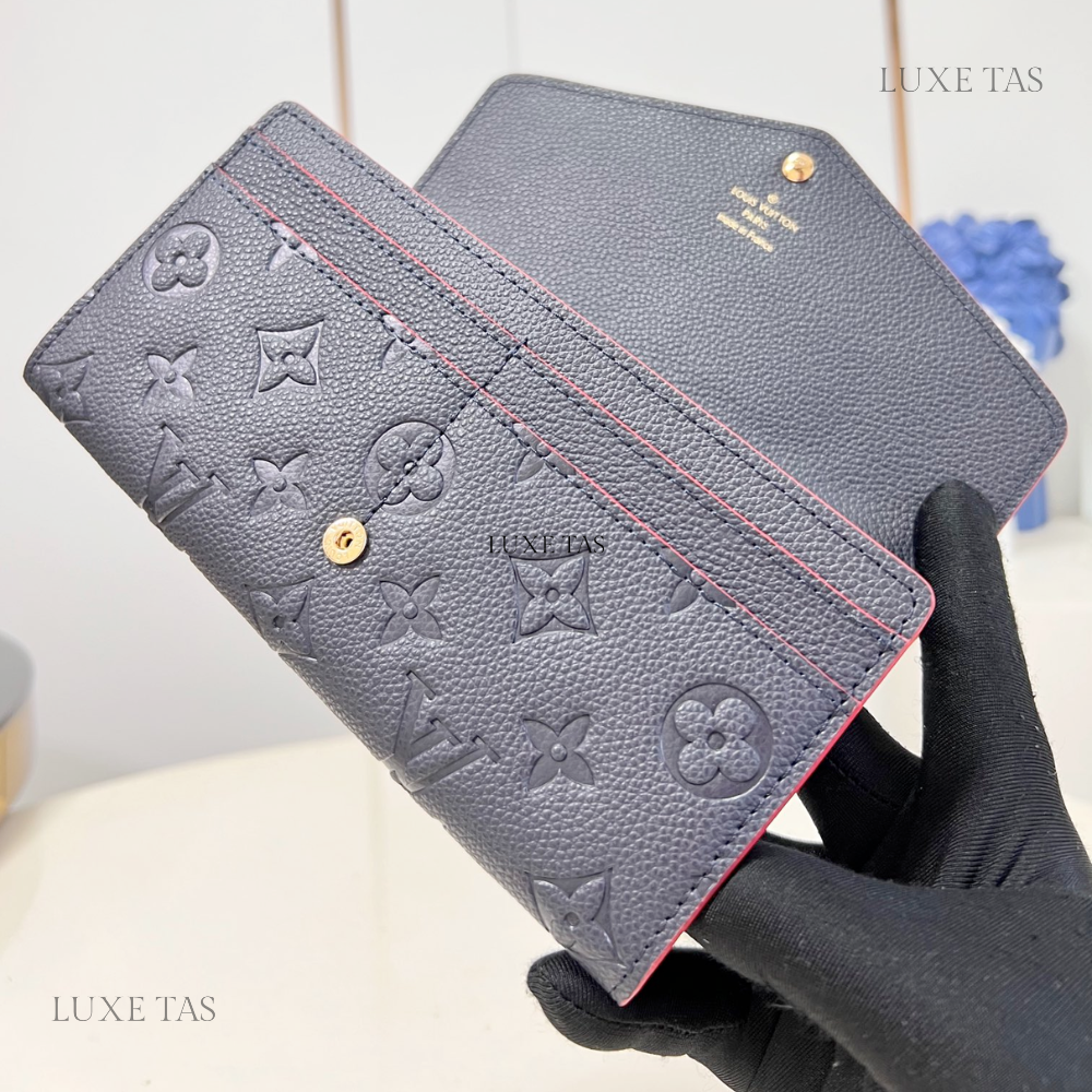 Marine Rouge Monogram Empreinte Leather Sarah Wallet