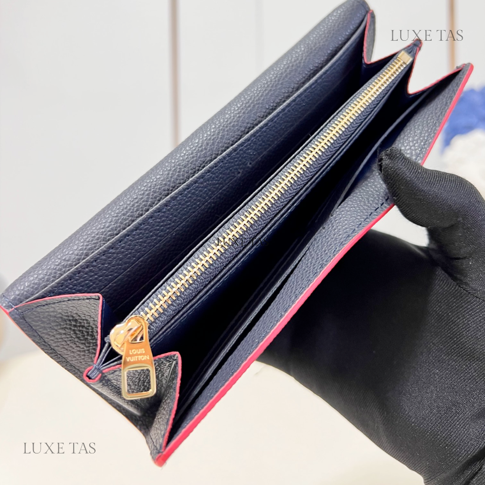 Marine Rouge Monogram Empreinte Leather Sarah Wallet