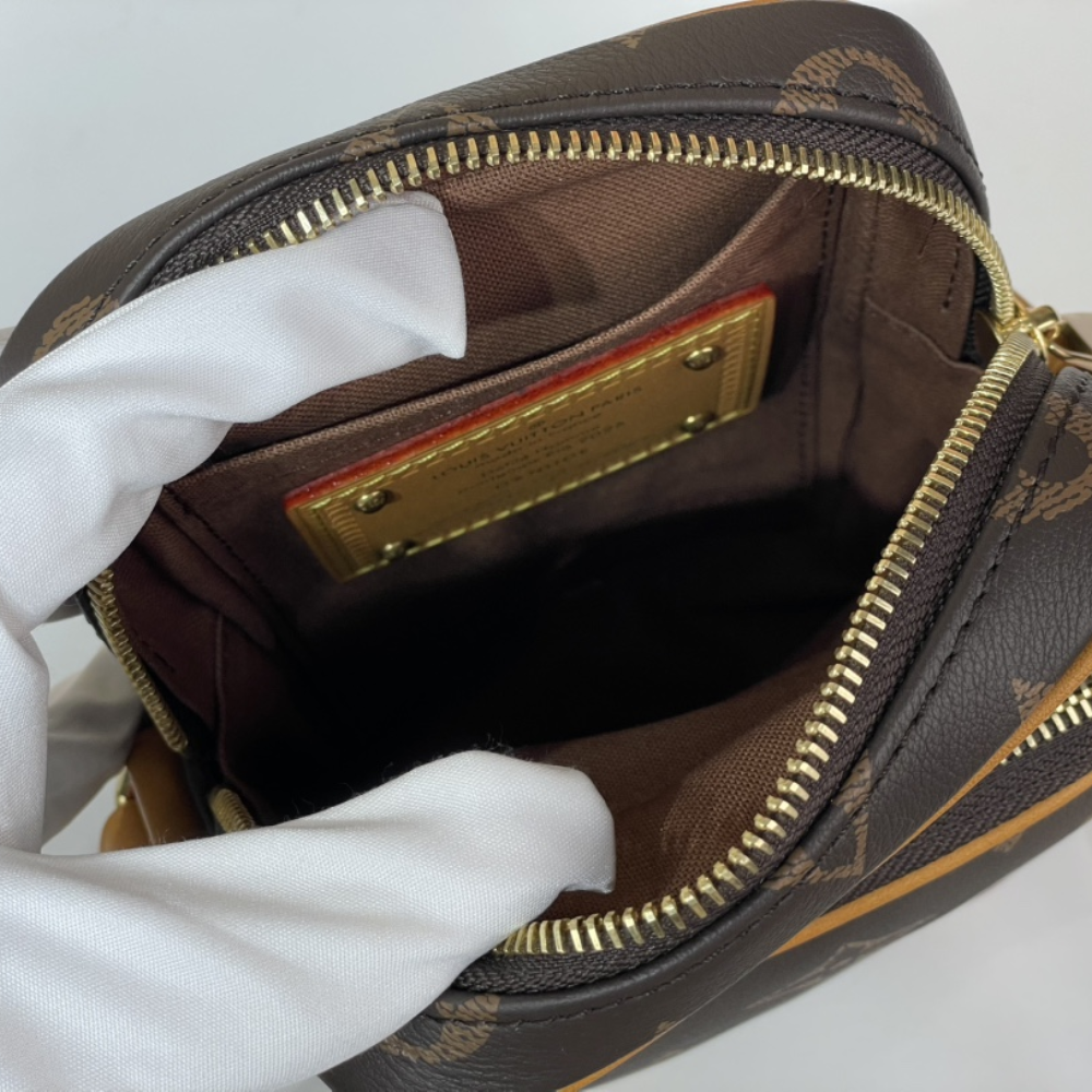 Monogram Amazone Leather Crossbody Bag for Men