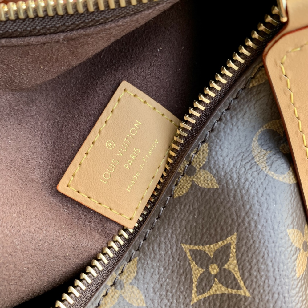 Monogram Canvas Side Trunk MM Leather Shoulder Bag for Women