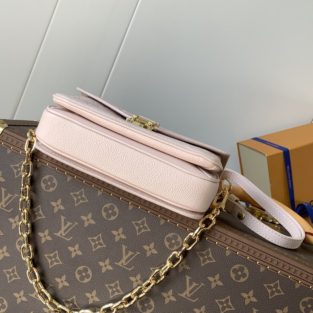 Monogram Empreinte Leather Pink Opale Pochette Métis East West Leather Handbag for Women