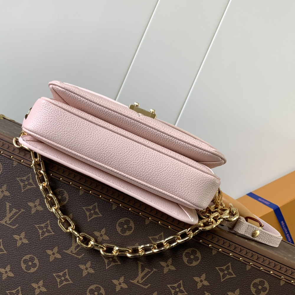 Monogram Empreinte Leather Pink Quartz Pochette Métis East West Leather Handbag for Women