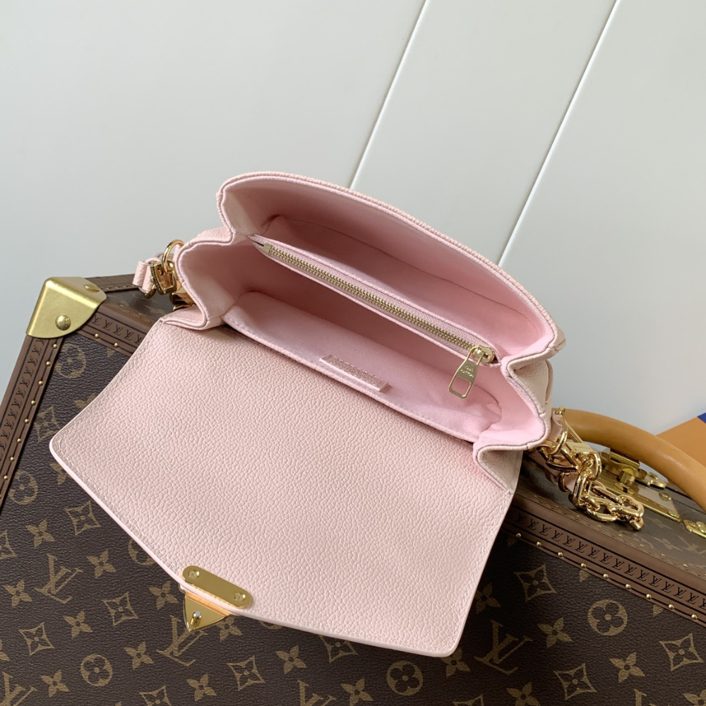Monogram Empreinte Leather Pink Quartz Pochette Métis East West Leather Handbag for Women