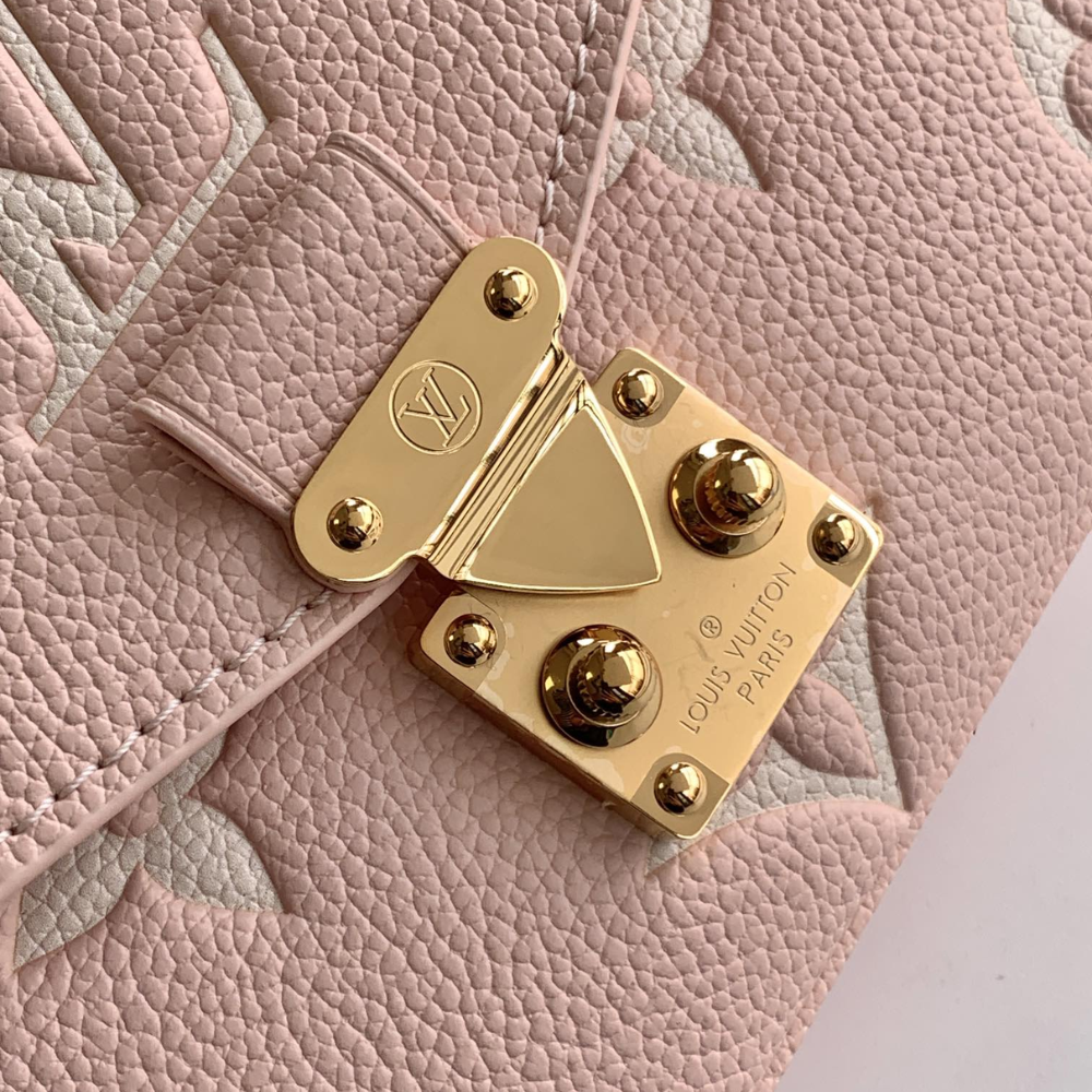 Monogram Empreinte Leather Pink Quartz Pochette Métis East West Leather Handbag for Women