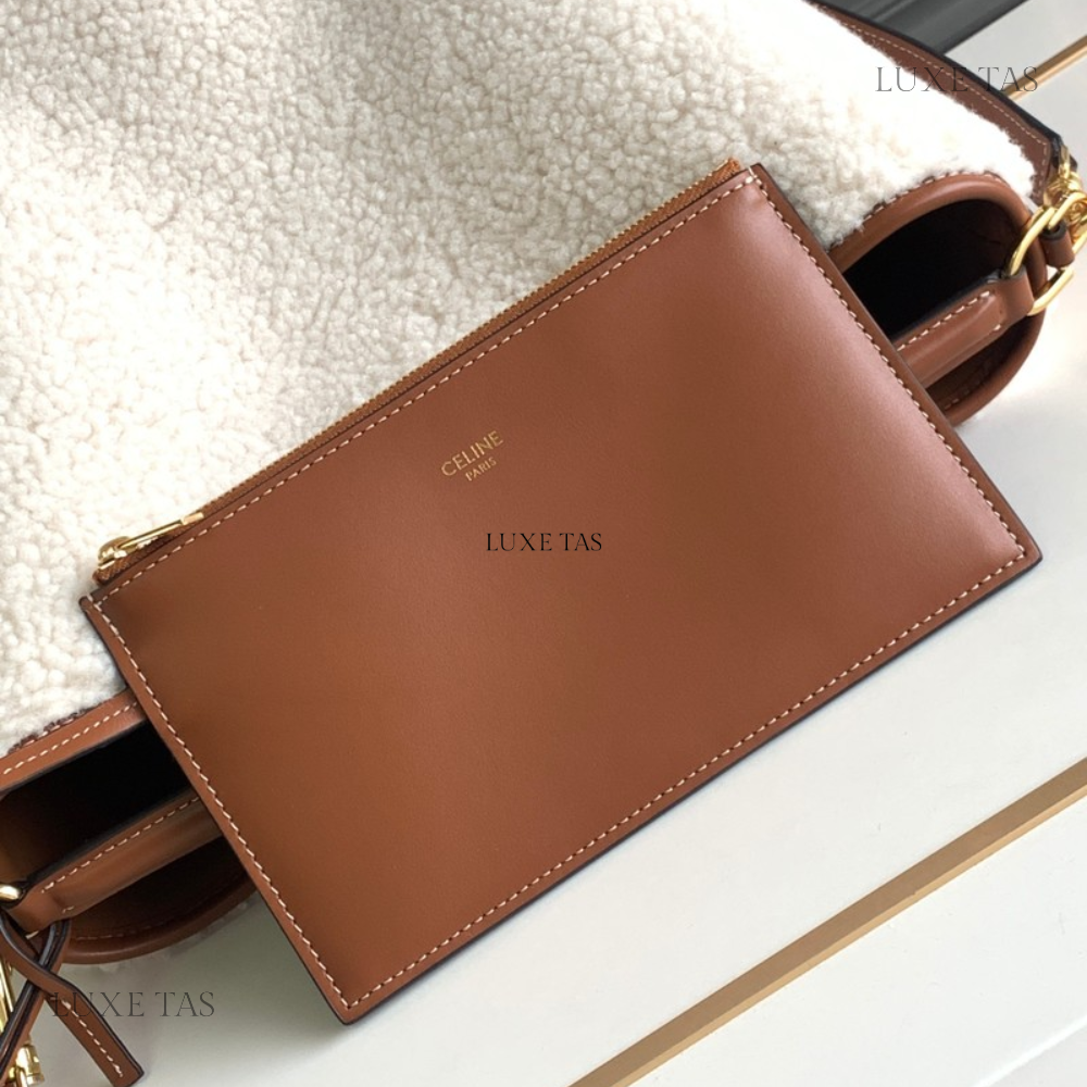 Natural / Tan Bucket 16 Bag In Shearling - Bucket Bag for Women