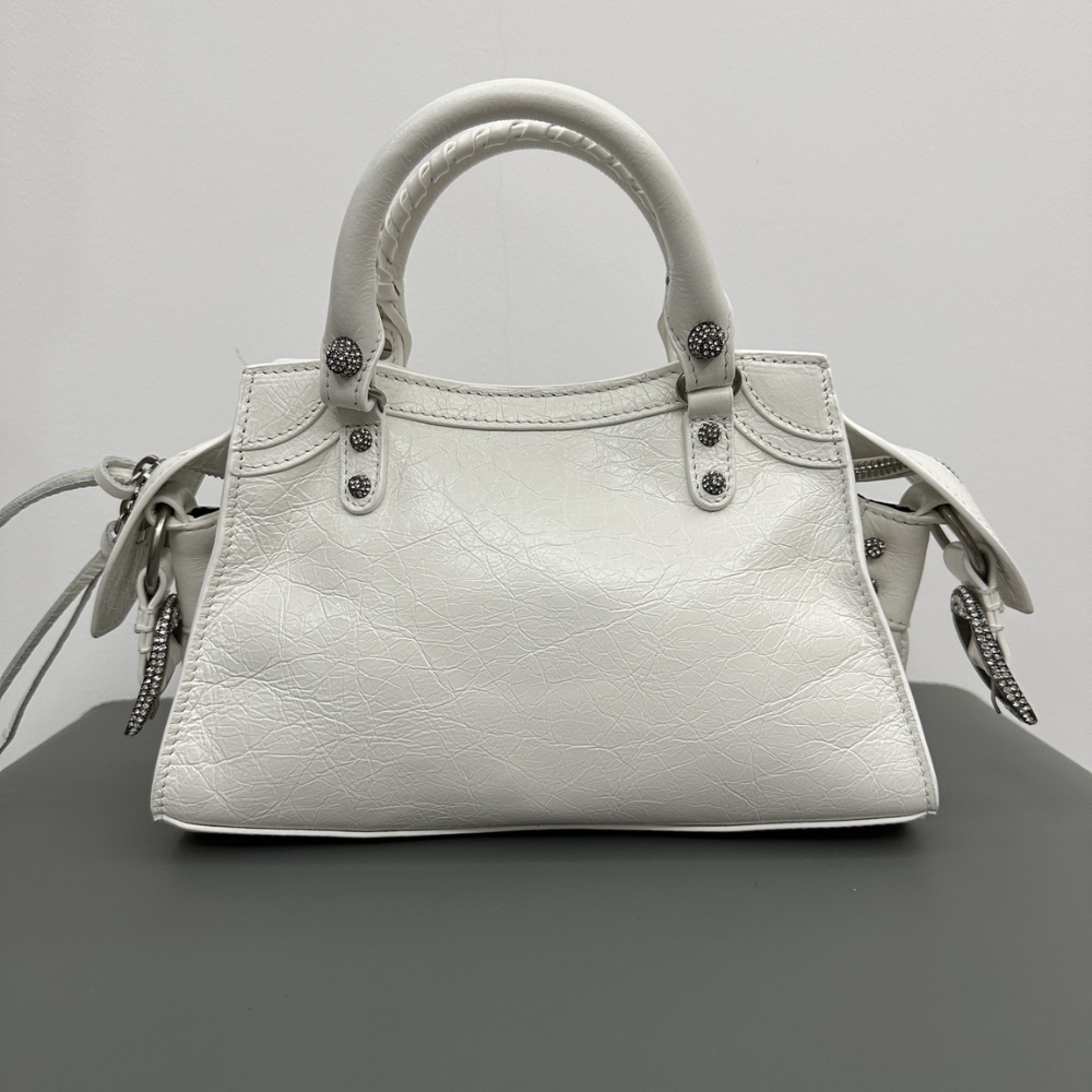 Neo Cagole XS In Optic White Leather Handbag for Women