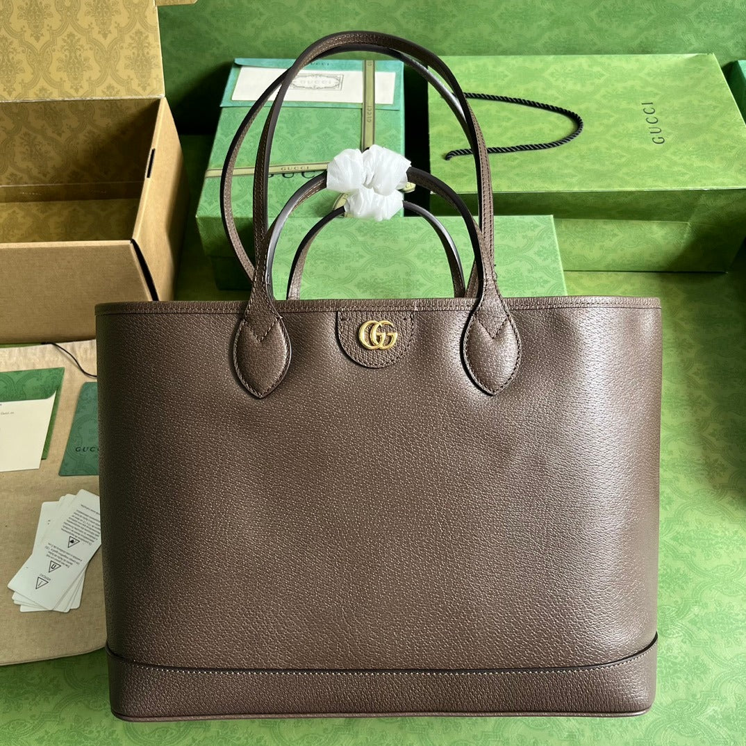 Ophidia Medium Tote Bag Brown