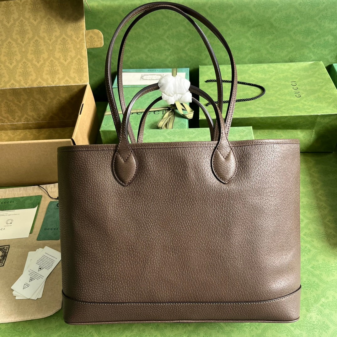 Ophidia Medium Tote Bag Brown