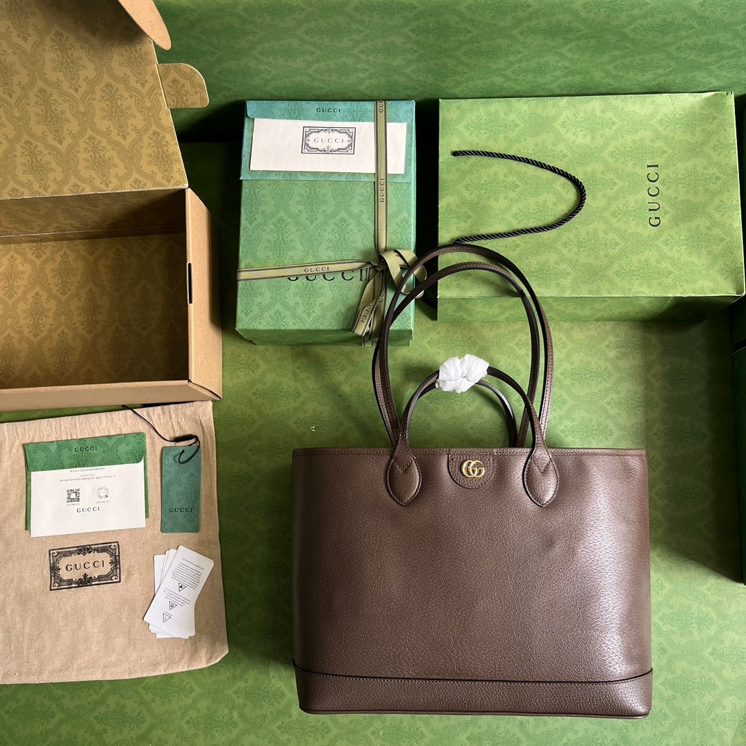 Ophidia Medium Tote Bag Brown