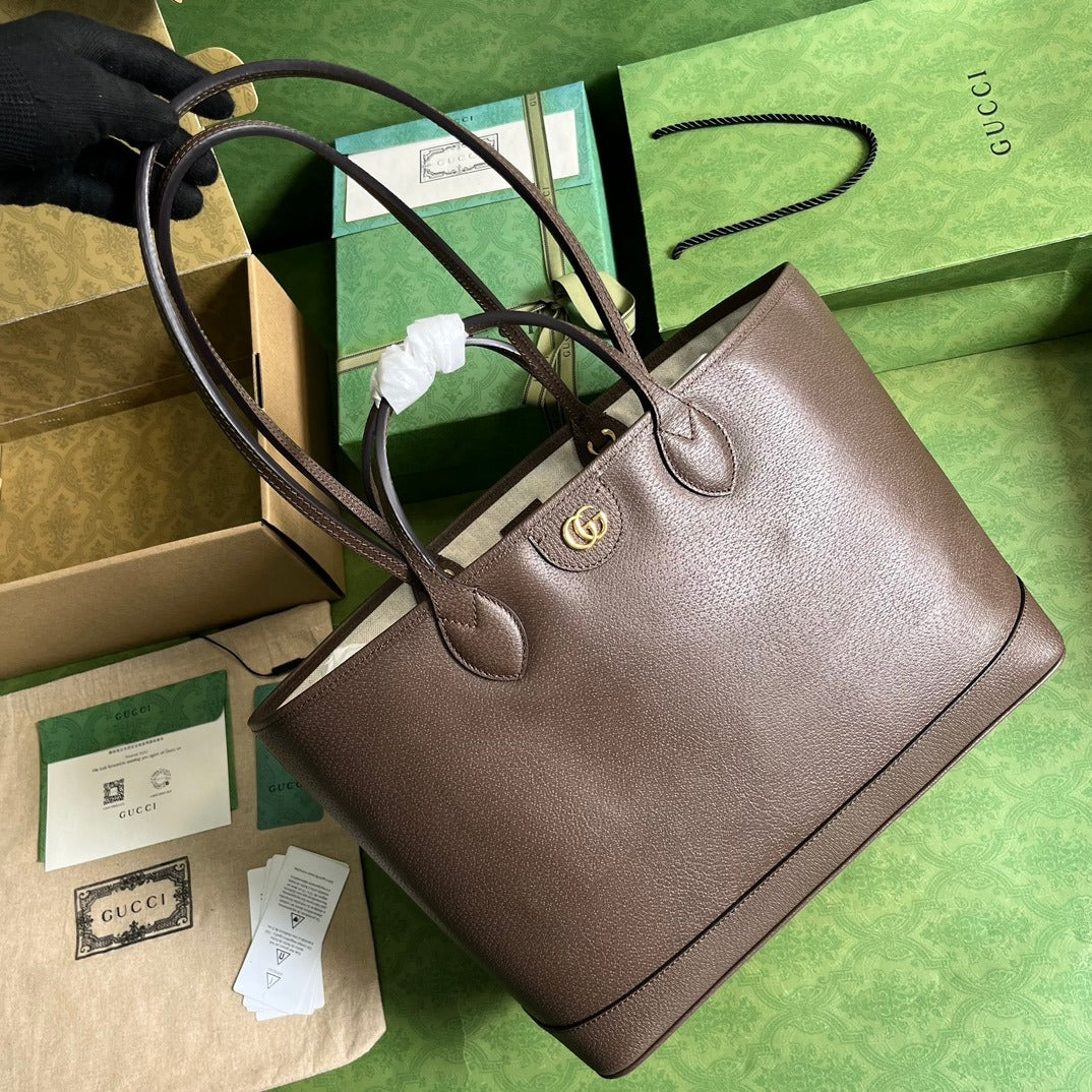 Ophidia Medium Tote Bag Brown