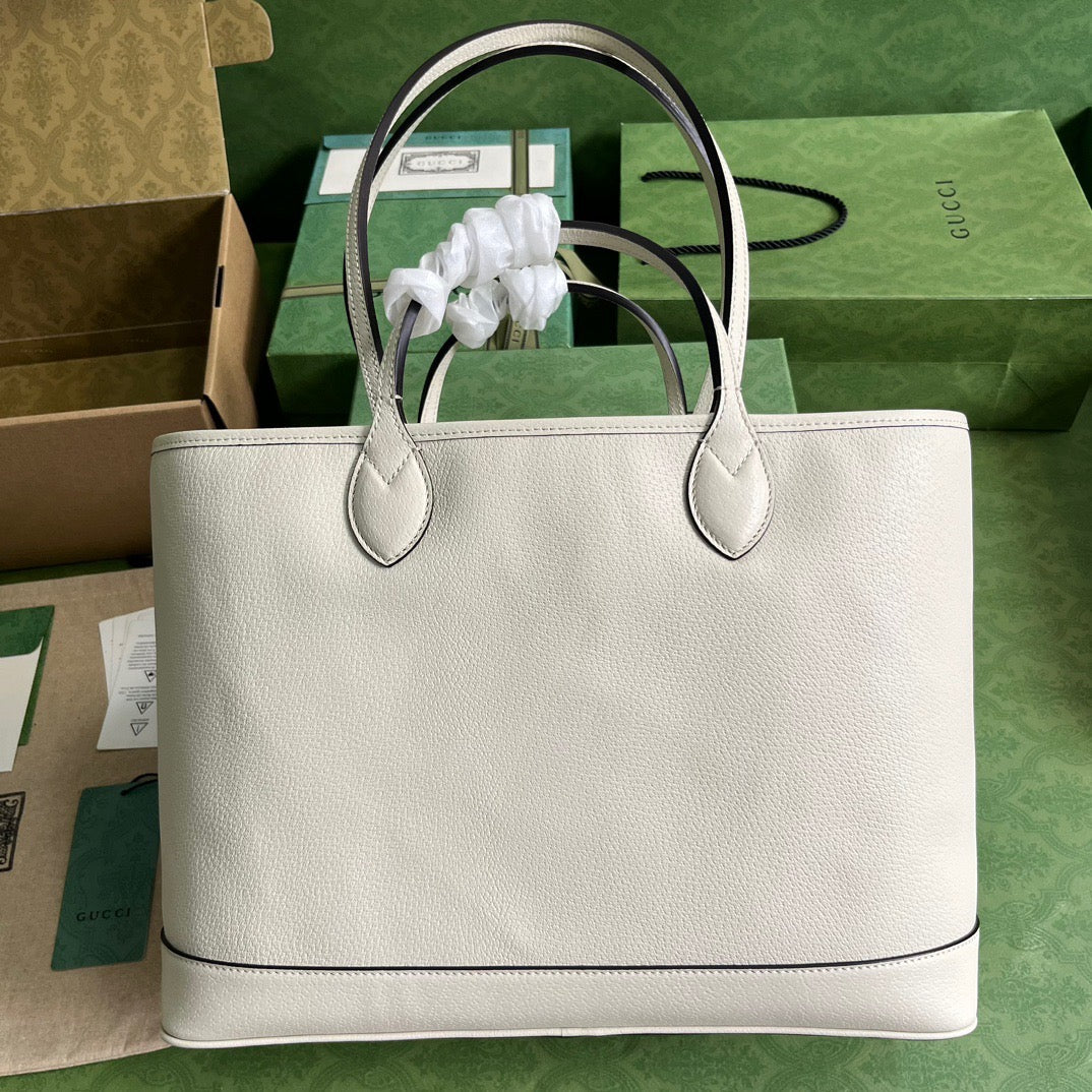 Ophidia Medium Tote Bag White