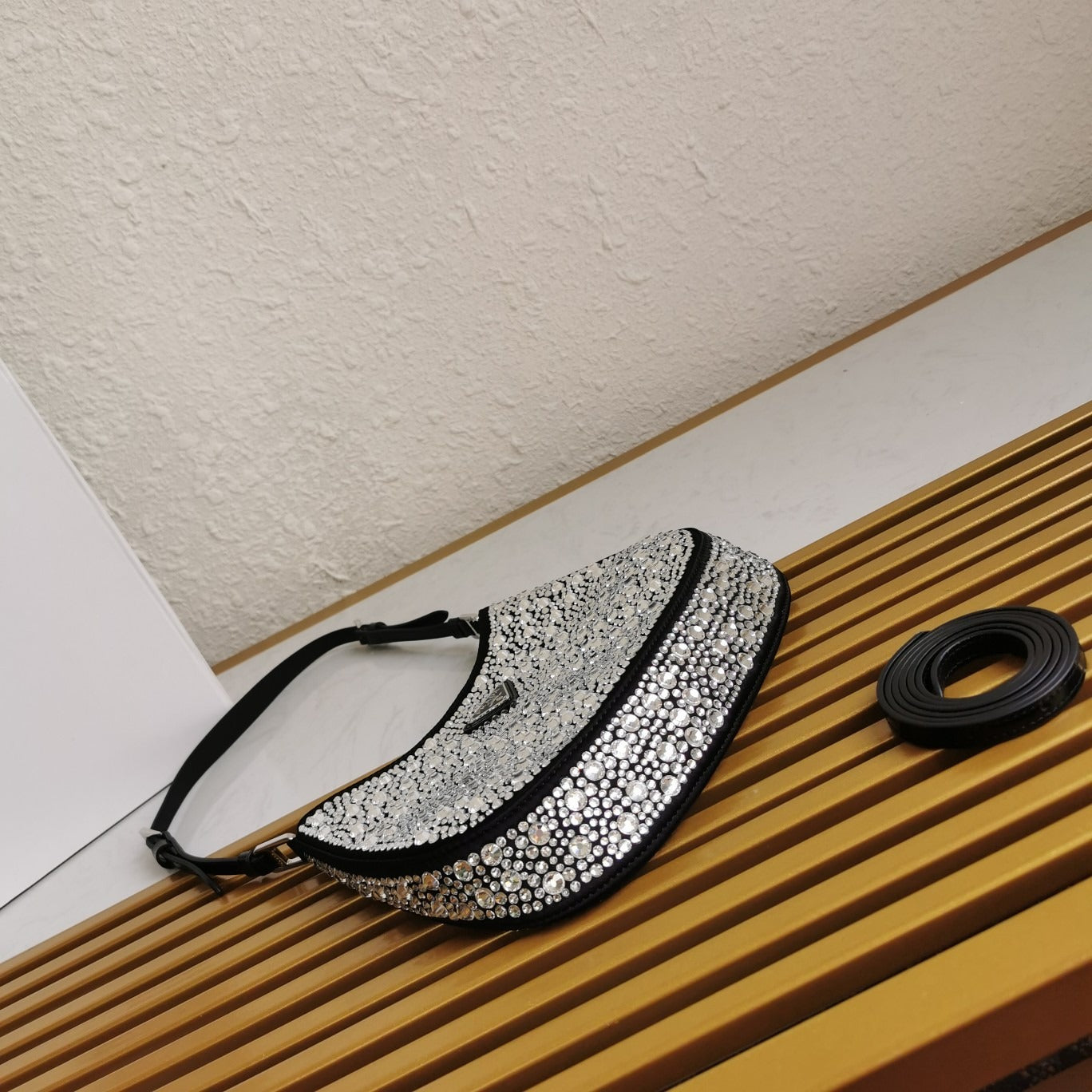PRD Cleo Satin Bag With Crystals