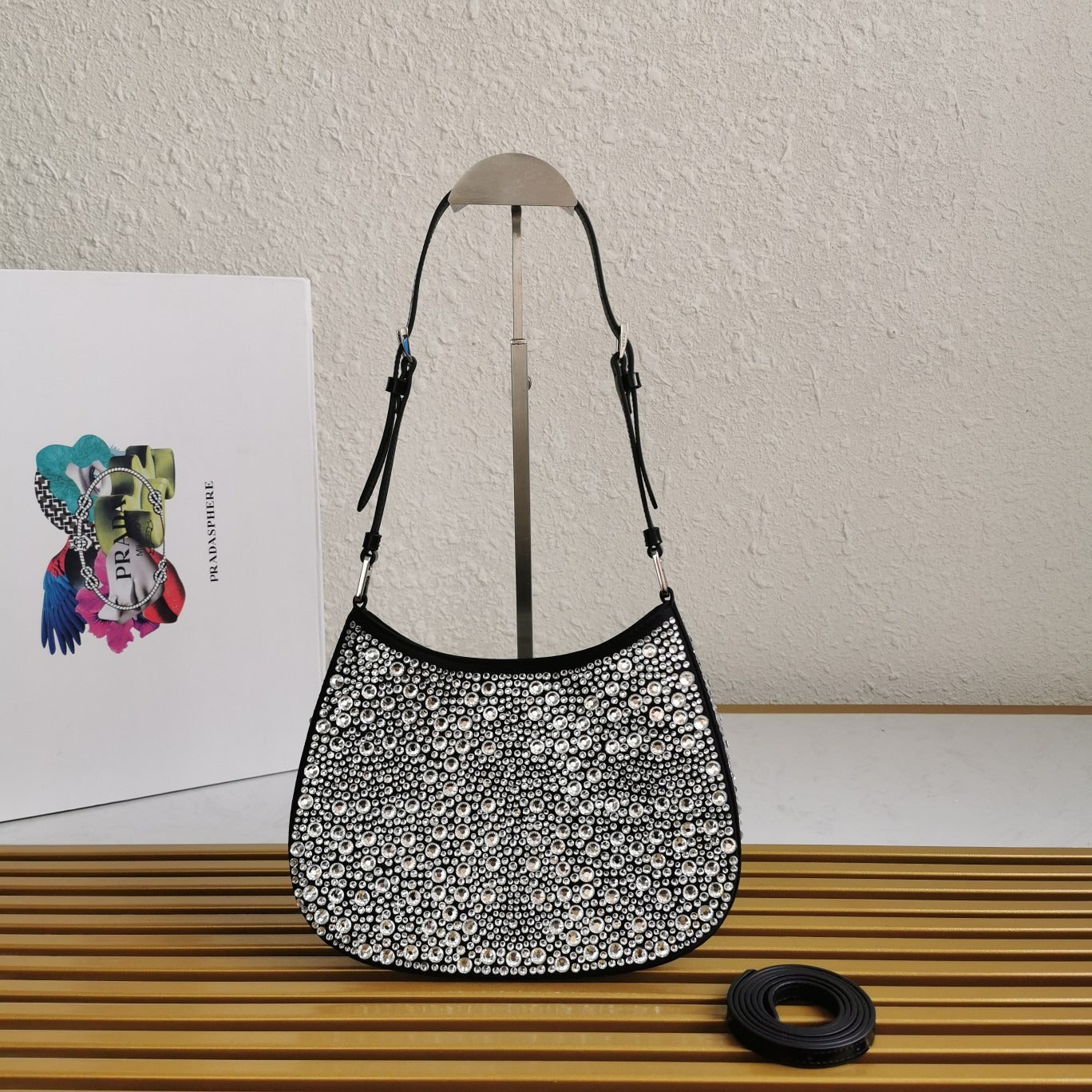 PRD Cleo Satin Bag With Crystals