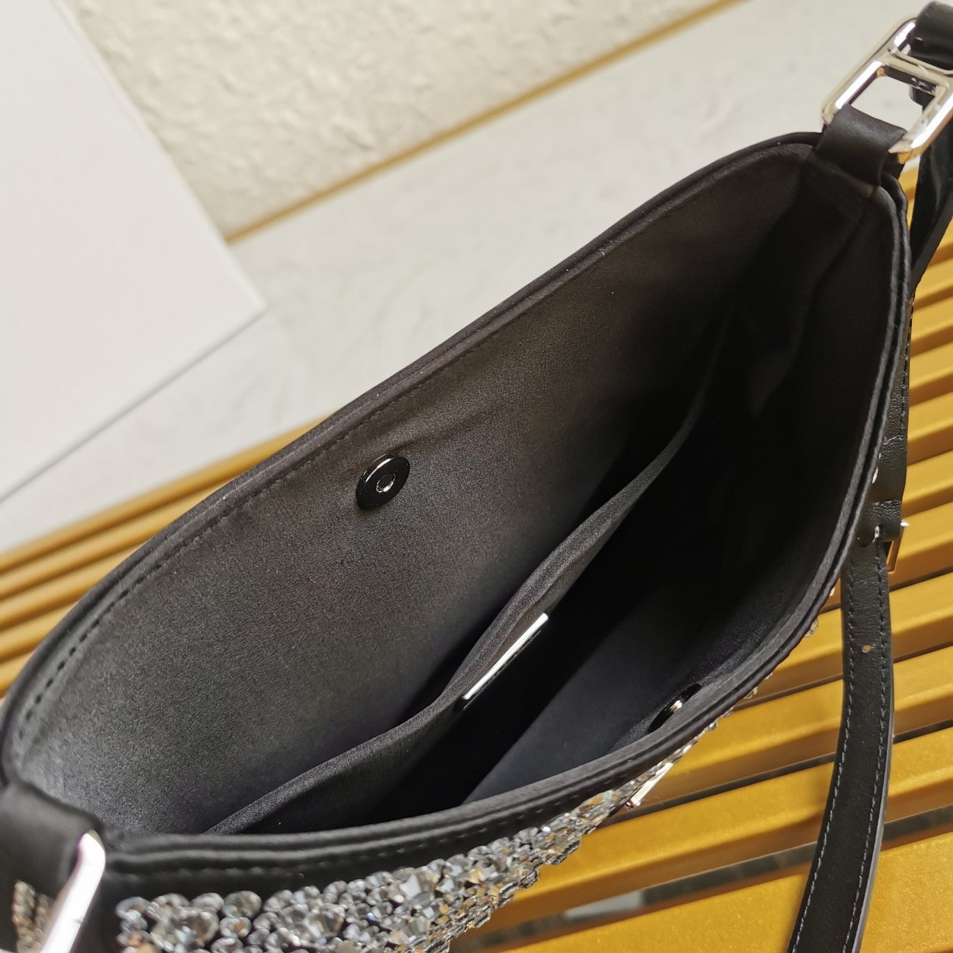 PRD Cleo Satin Bag With Crystals