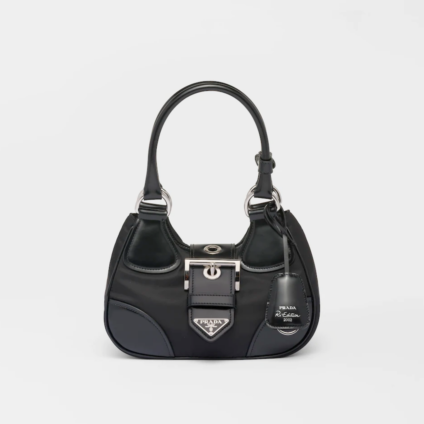 PRD Moon Re-Nylon And Leather Bag Black