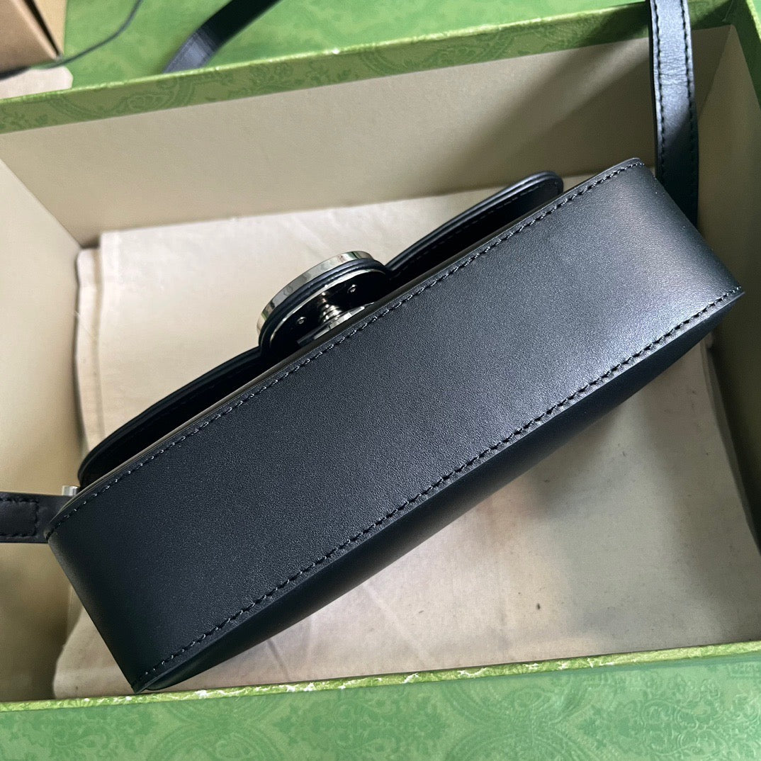 Petite GG Mini Shoulder Bag Black
