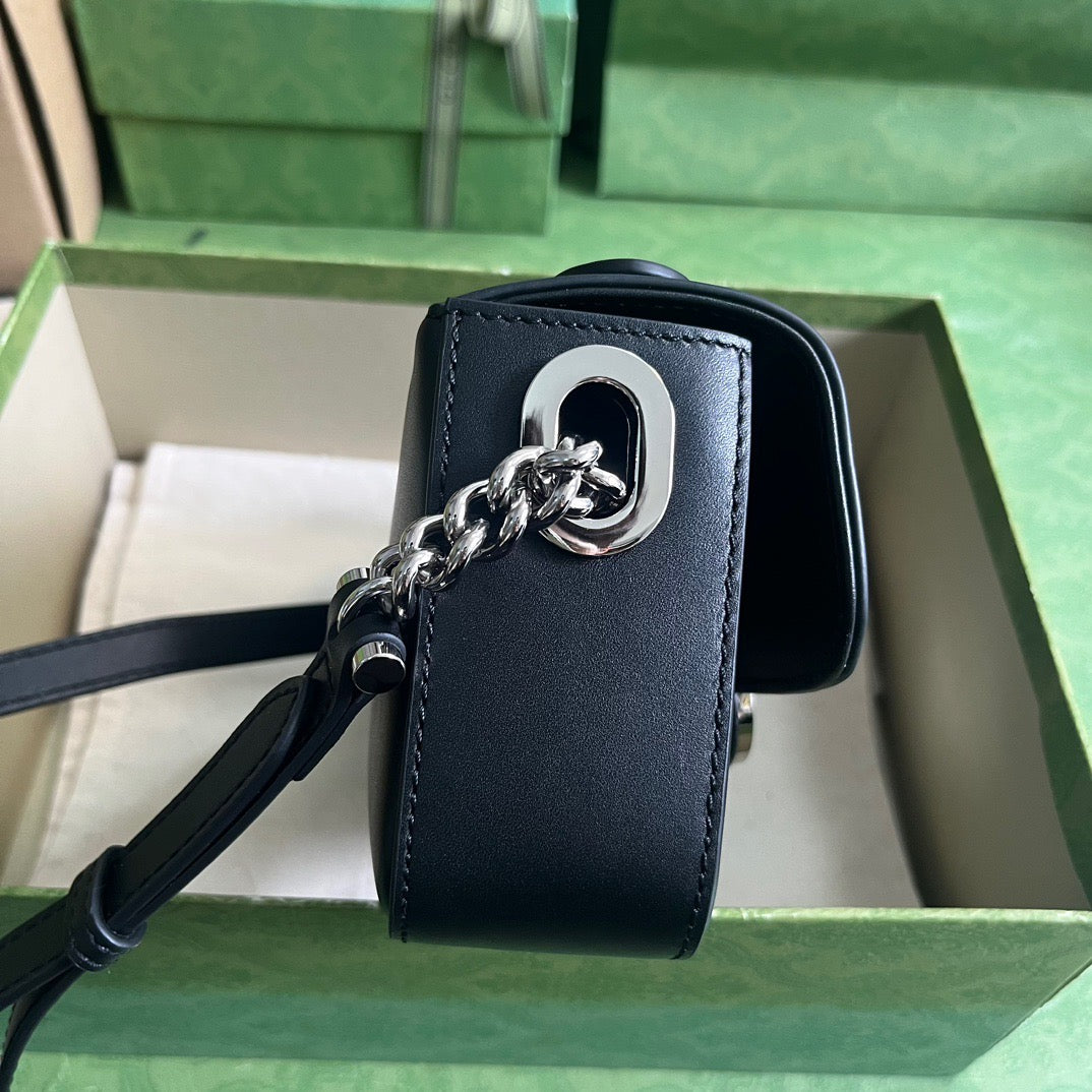 Petite GG Mini Shoulder Bag Black