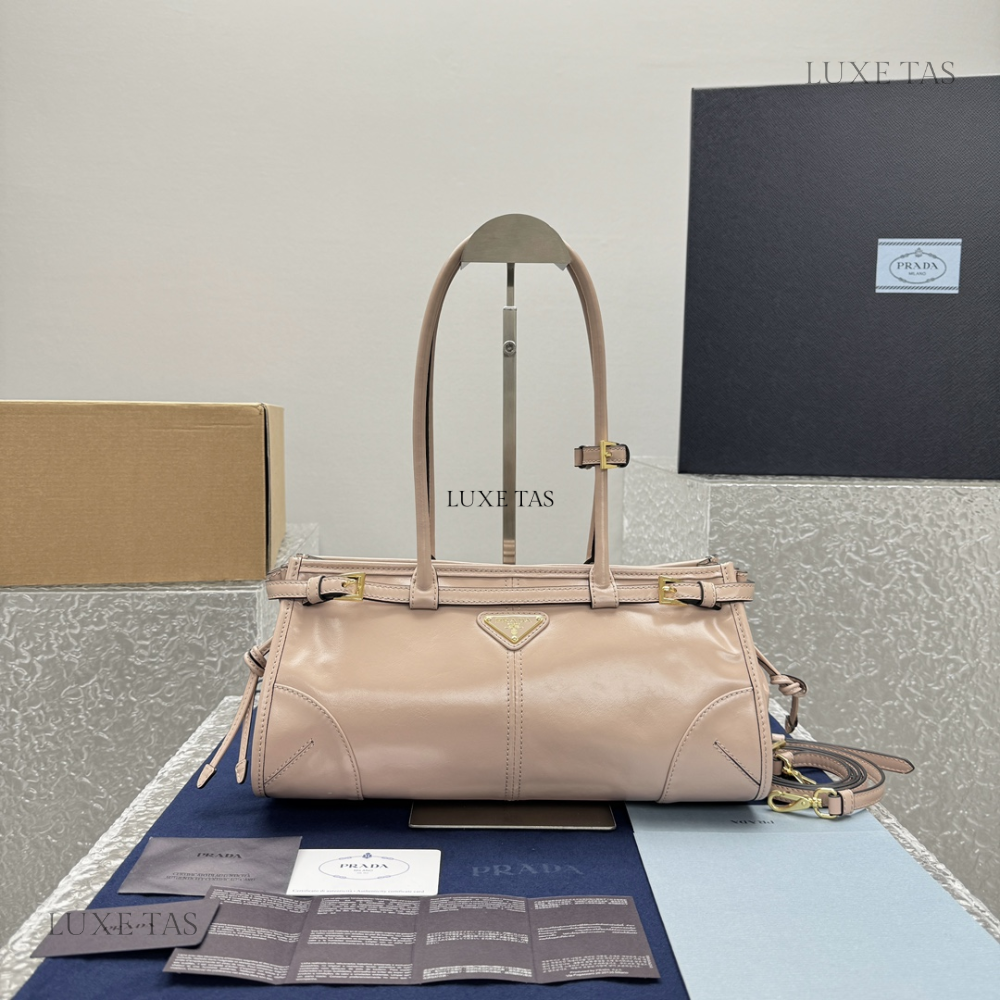 Pink Lily of the Valley Bonnie Medium Leather Handbag for Women
