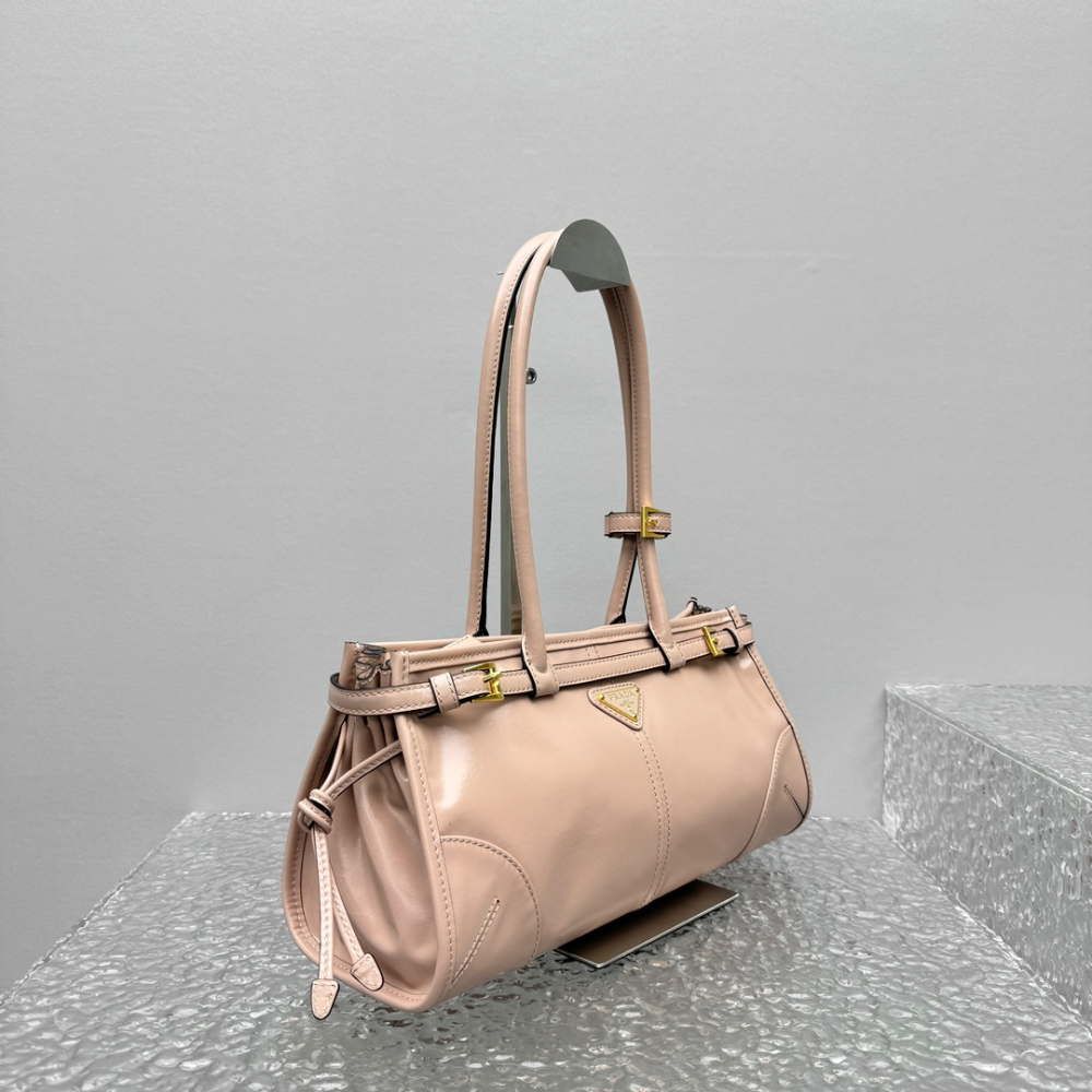 Pink Lily of the Valley Bonnie Medium Leather Handbag for Women