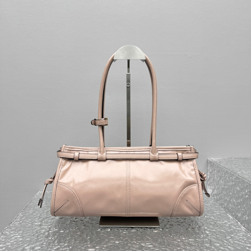 Pink Lily of the Valley Bonnie Medium Leather Handbag for Women