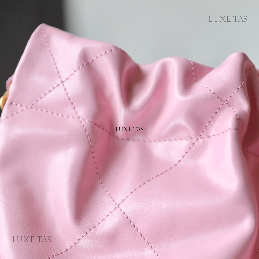 Pink Shiny Calfskin CHNL 22 Small Handbag