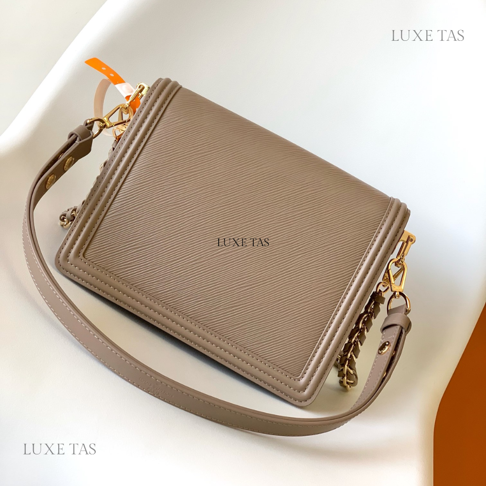 Poivre Brown Dauphine MM - Leather Handbag for Women