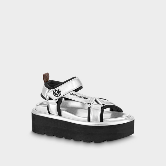 Pool Pillow Flat Comfort Sandal Silver