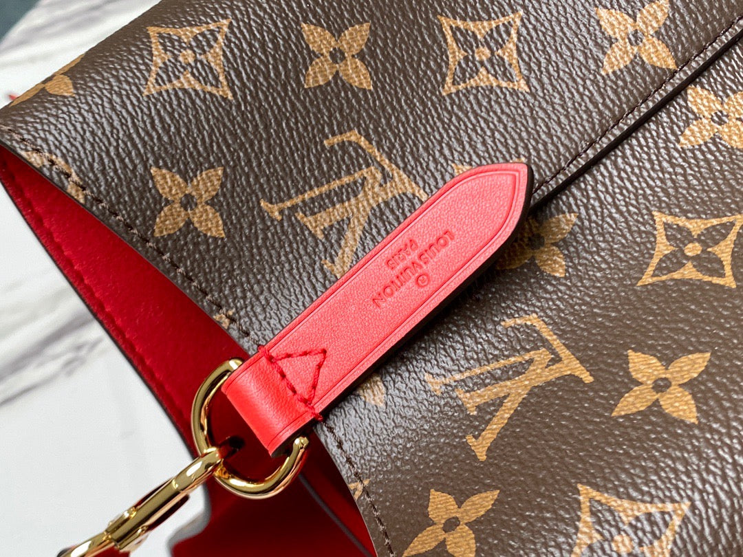 Poppy Monogram NéoNoé MM Beuteltasche aus Leder für Damen