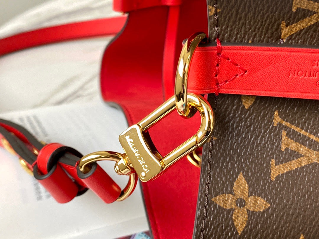 Poppy Monogram NéoNoé MM Beuteltasche aus Leder für Damen