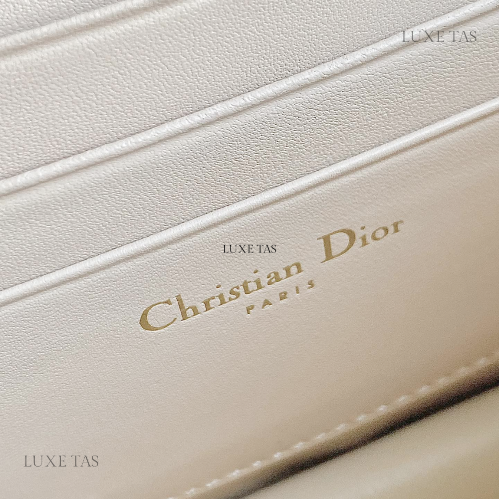Powder Beige Macrocannage Lambskin Miss Caro Mini Bag