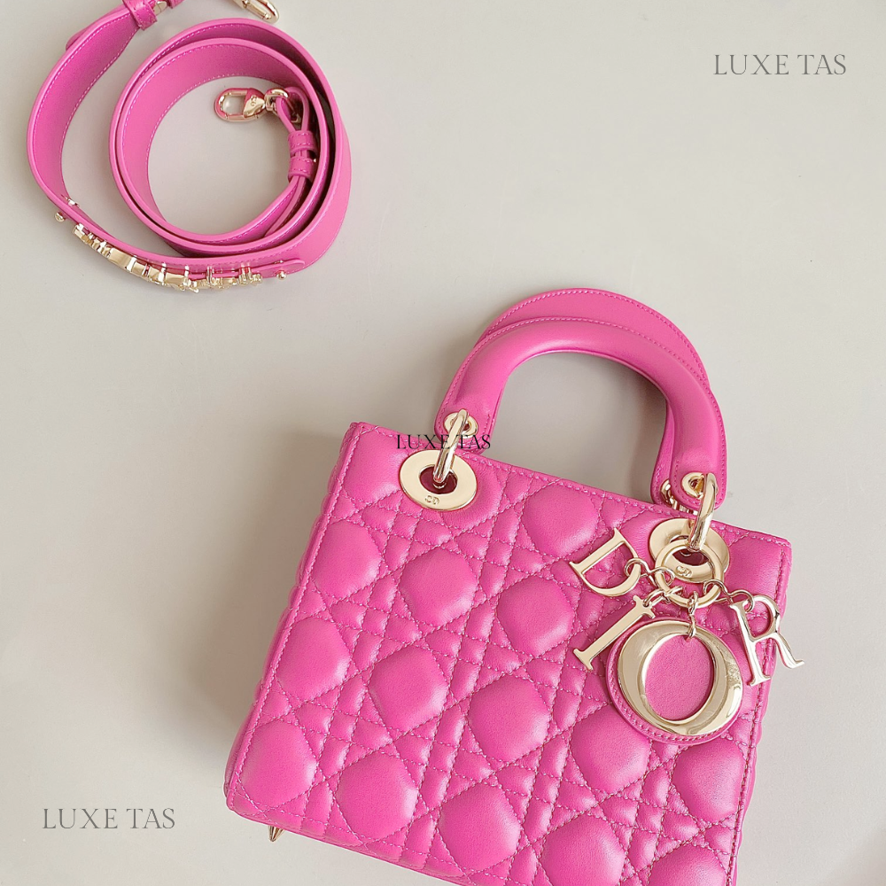Rani Pink Cannage Lambskin Small Lady D*ior My Abcd*ior Bag