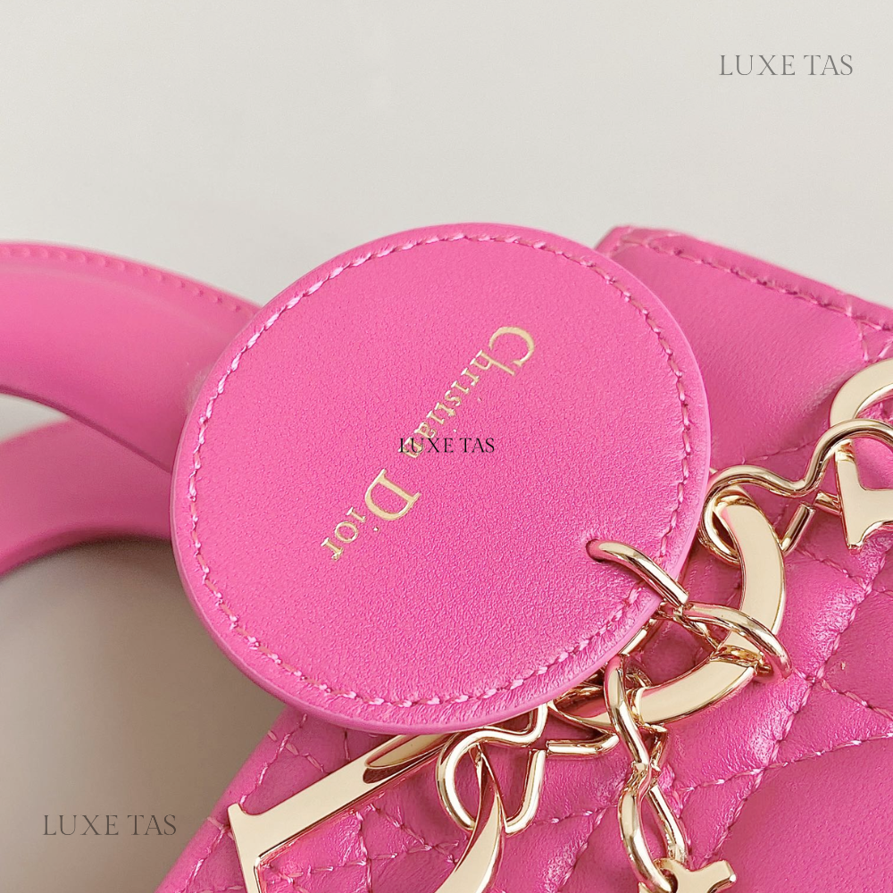 Rani Pink Cannage Lambskin Small Lady D*ior My Abcd*ior Bag