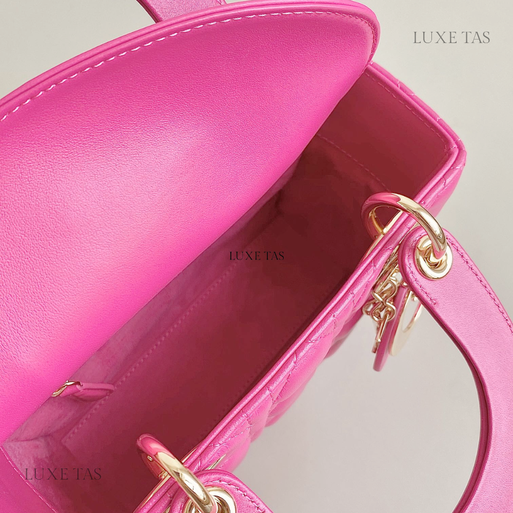 Rani Pink Cannage Lambskin Small Lady D*ior My Abcd*ior Bag