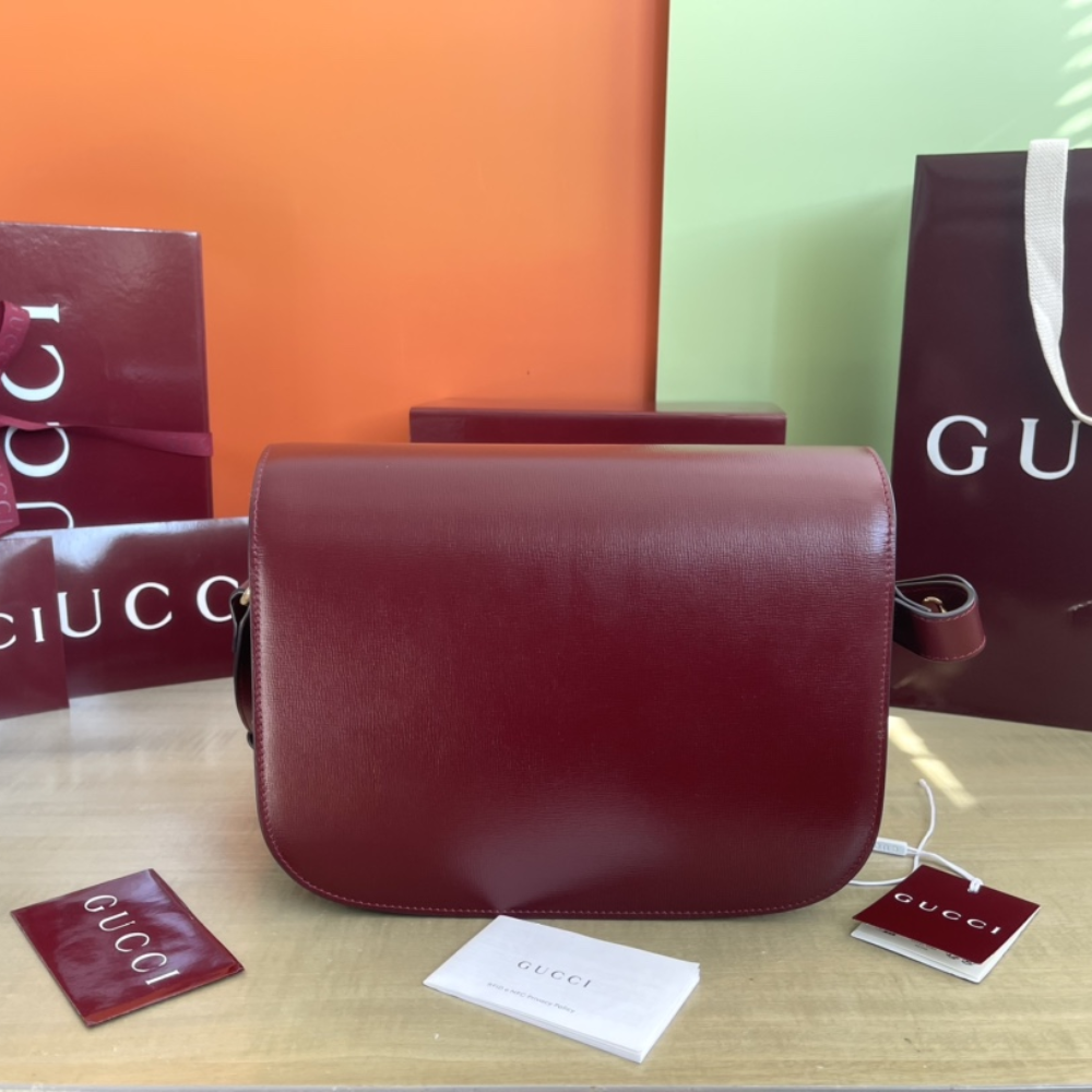 Red Horsebit 1955 Soft Medium Shoulder Bag Leather Shoulder Bag for Women