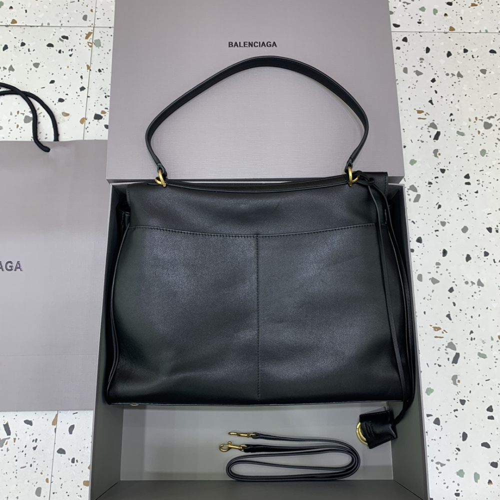 Rodeo Large Handbag In Black Leather Handbag for Women