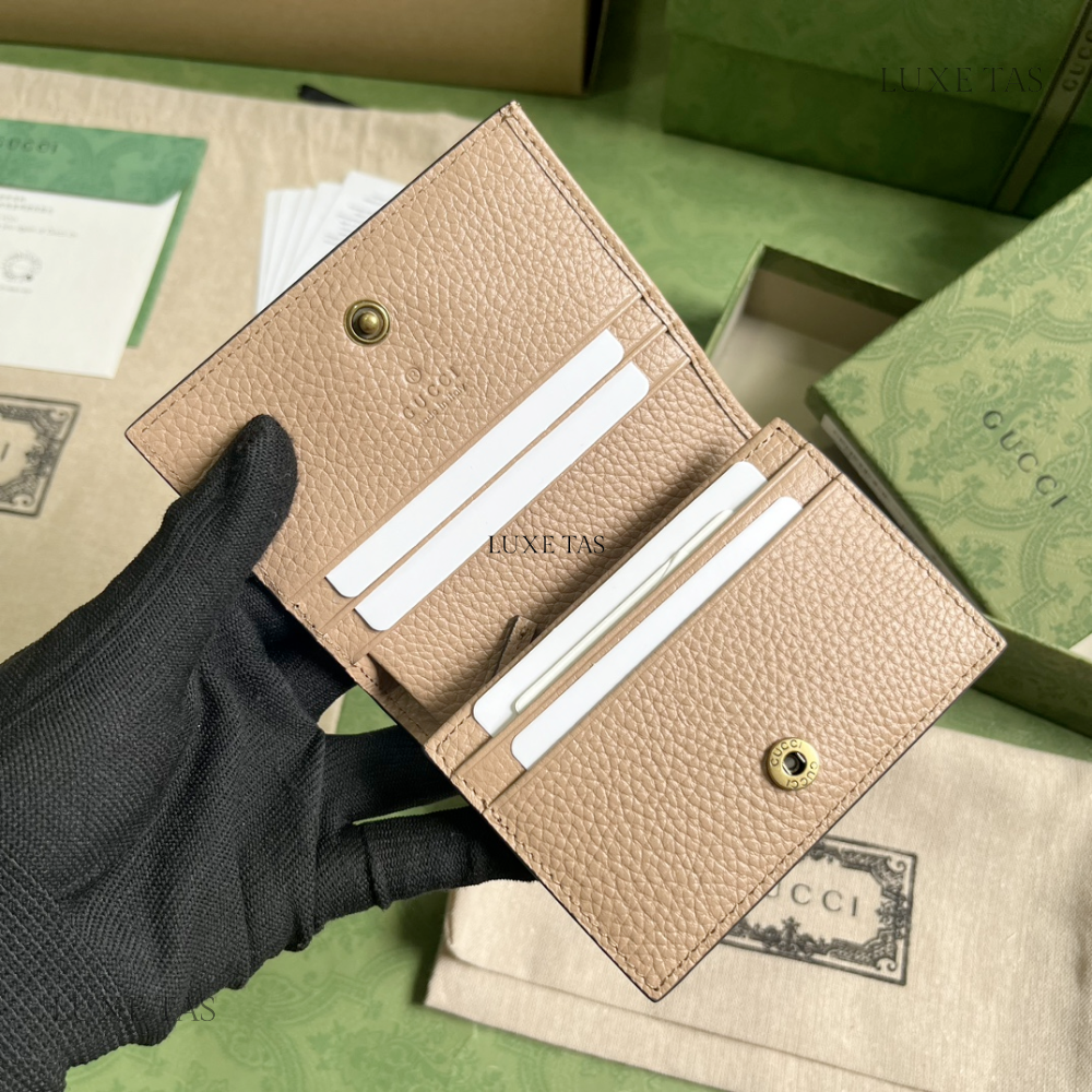Rose Beige Wallet With Interlocking G Python Bow