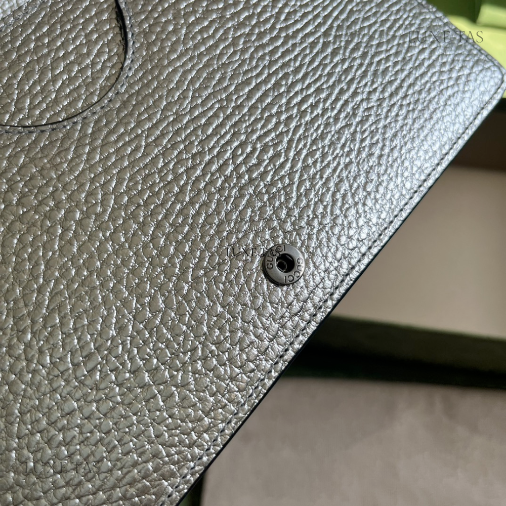Silver GG Marmont Mini Chain Bag