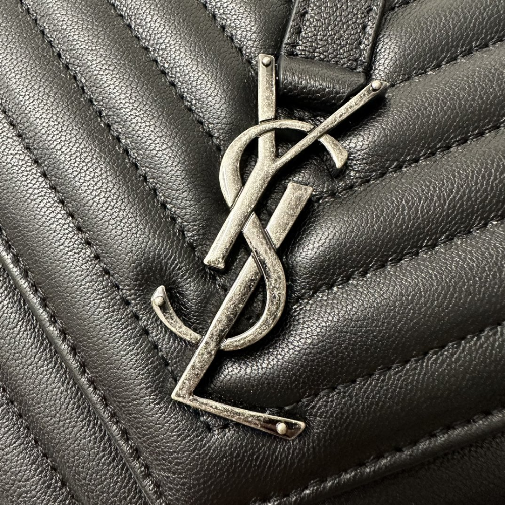 Silver Hardware Satchel with Chain Strap College Large Quilted Leather Handbag for Women