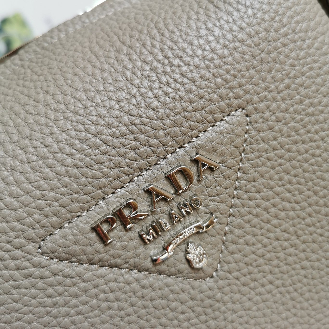 Small Leather Handbag Clay Grey
