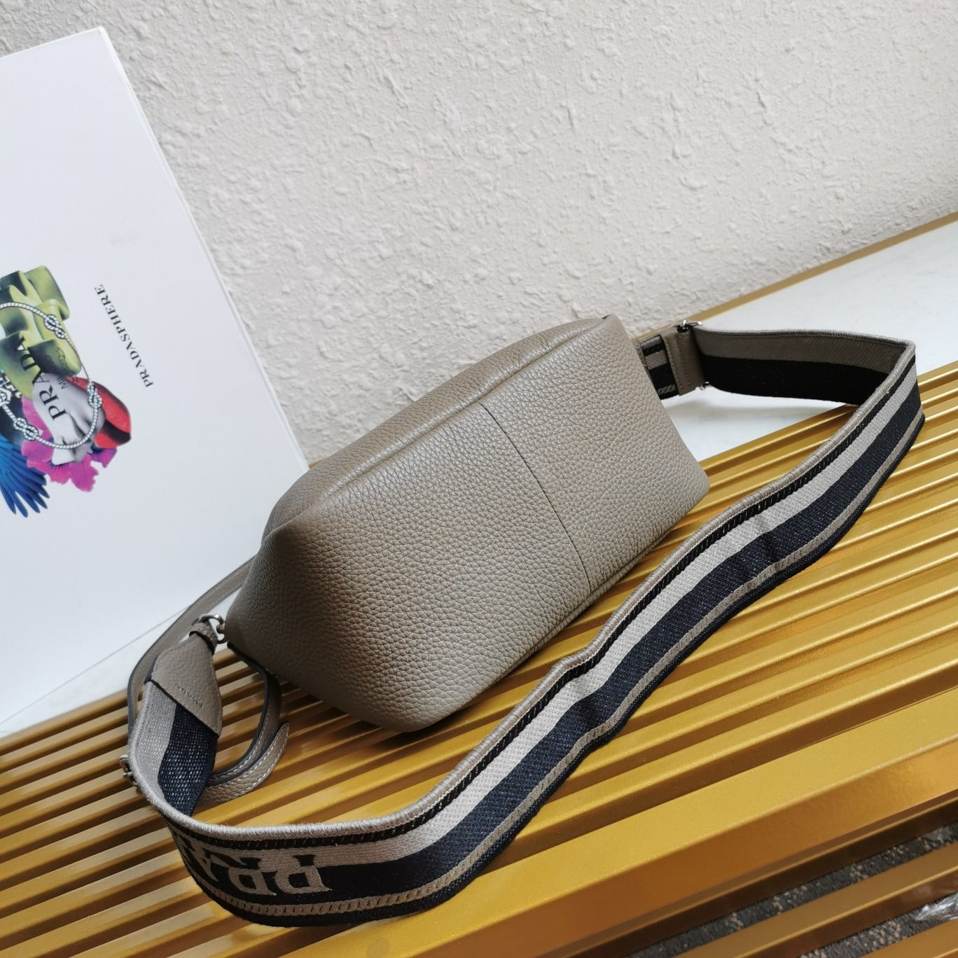Small Leather Handbag Clay Grey