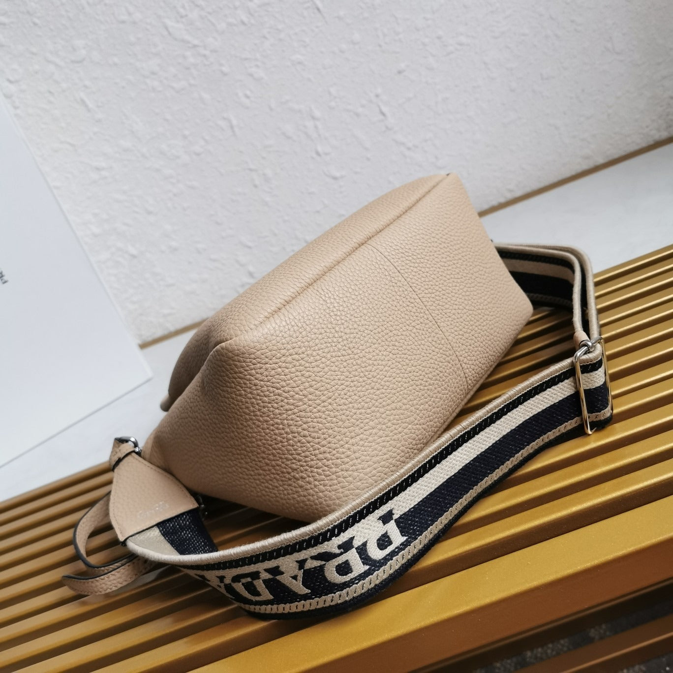 Small Leather Handbag Sand