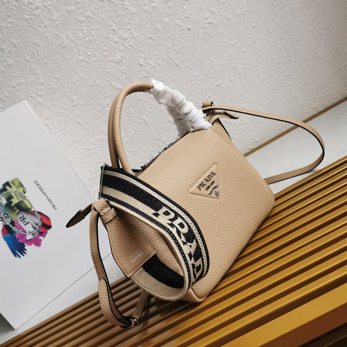 Small Leather Handbag Sand