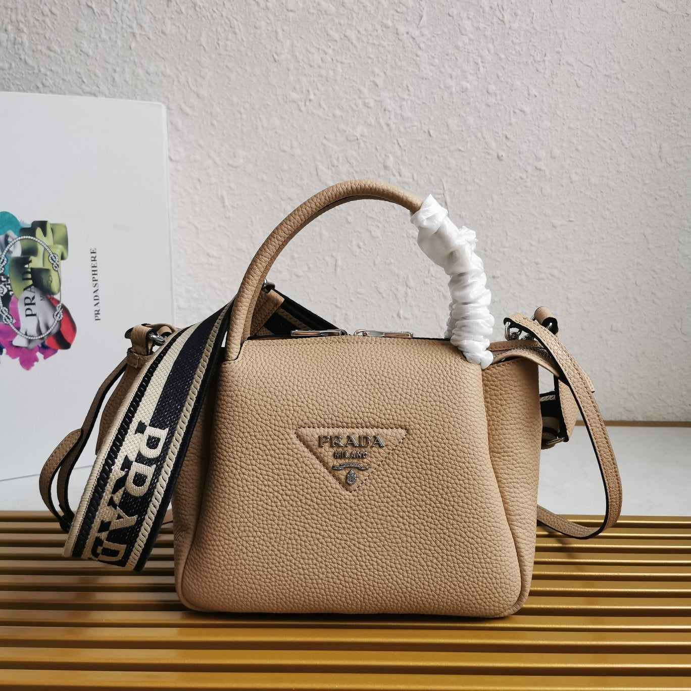 Small Leather Handbag Sand