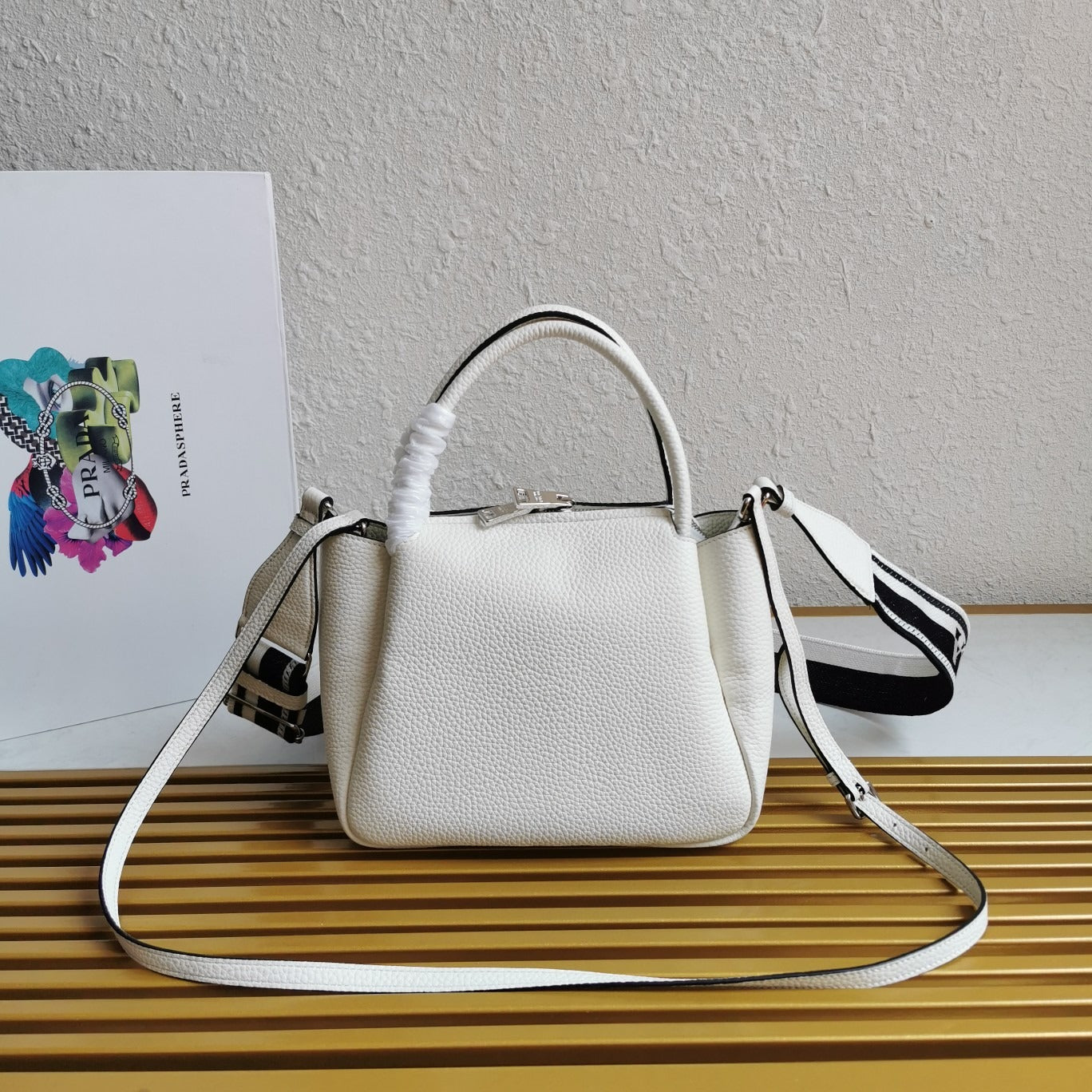 Small Leather Handbag Whit