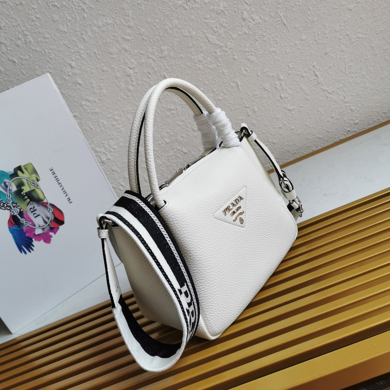 Small Leather Handbag Whit